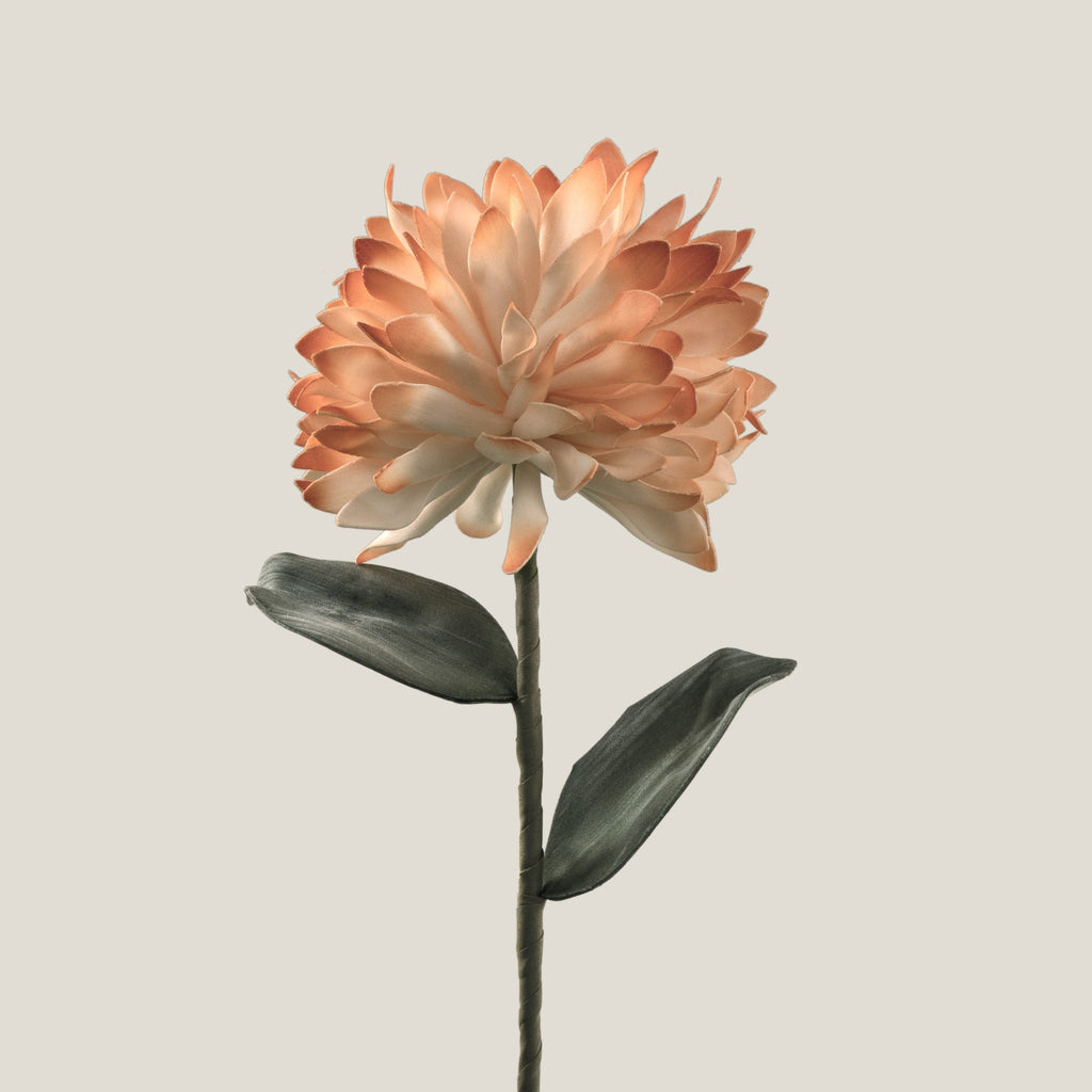 Orange & Off White Chrysanthemum Foam Flower