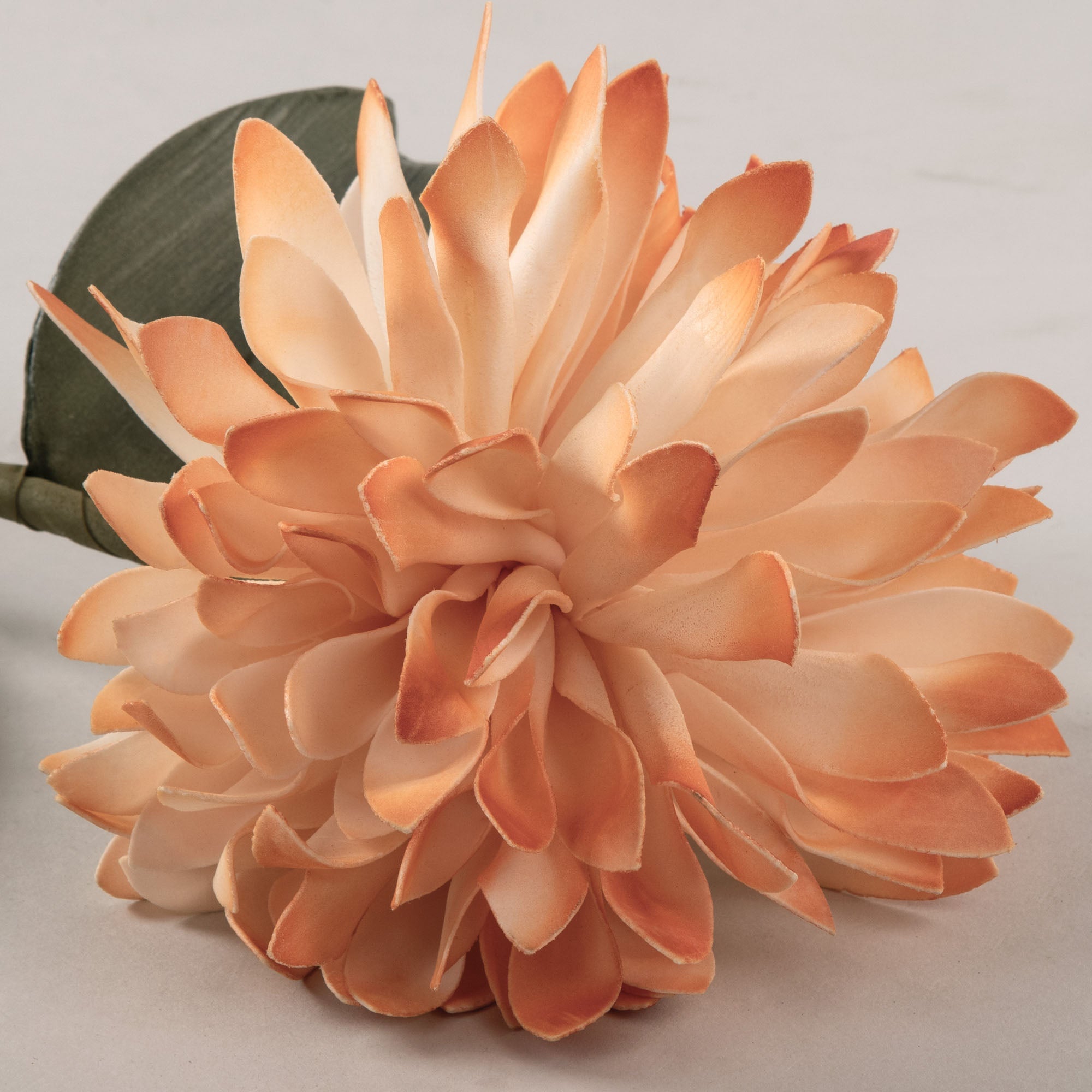 Orange & Off White Chrysanthemum Foam Flower