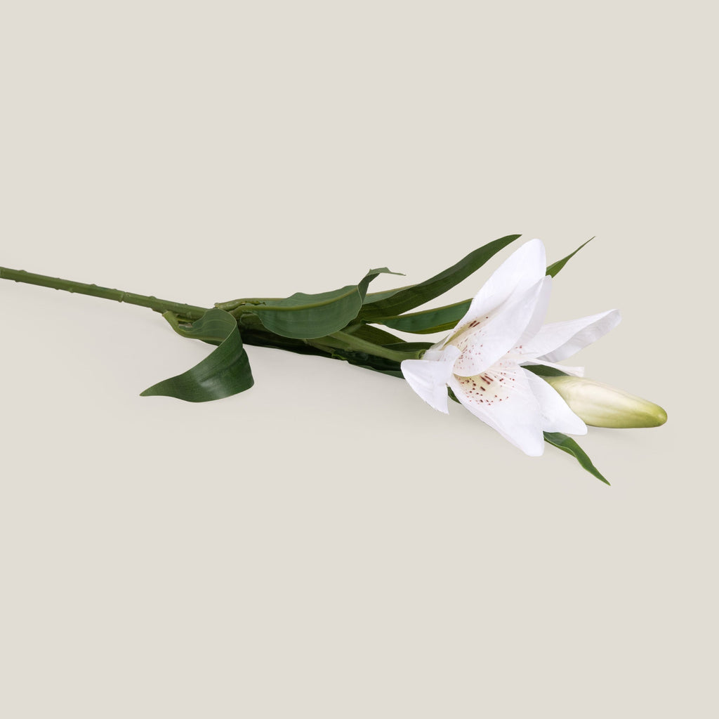 White Asiatic Lily Faux Flower