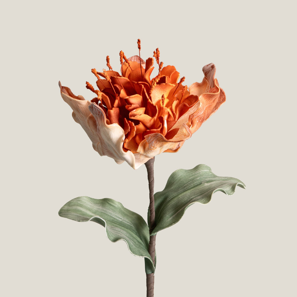 Orange Mystic Dahlia Faux Flower