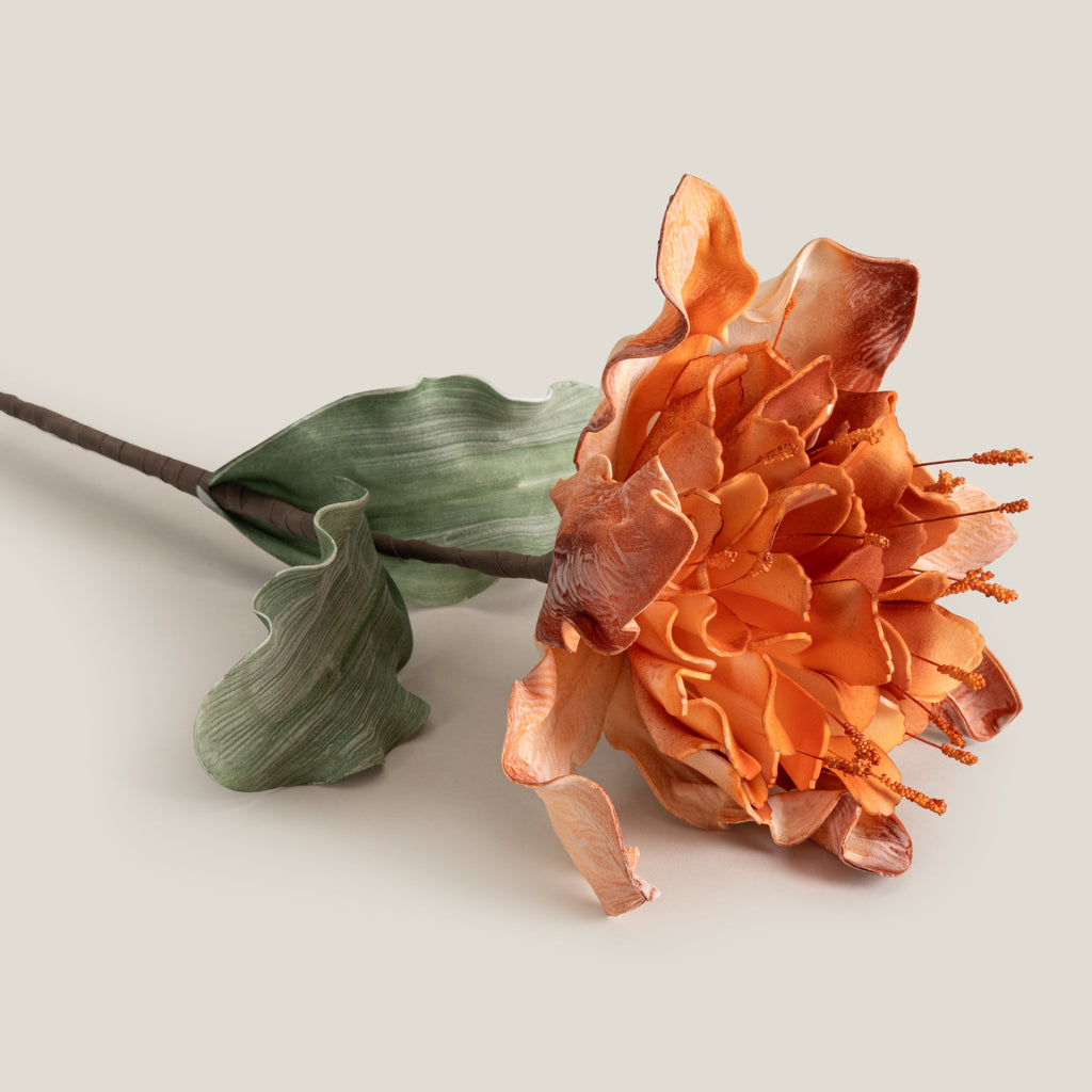 Orange Mystic Dahlia Faux Flower